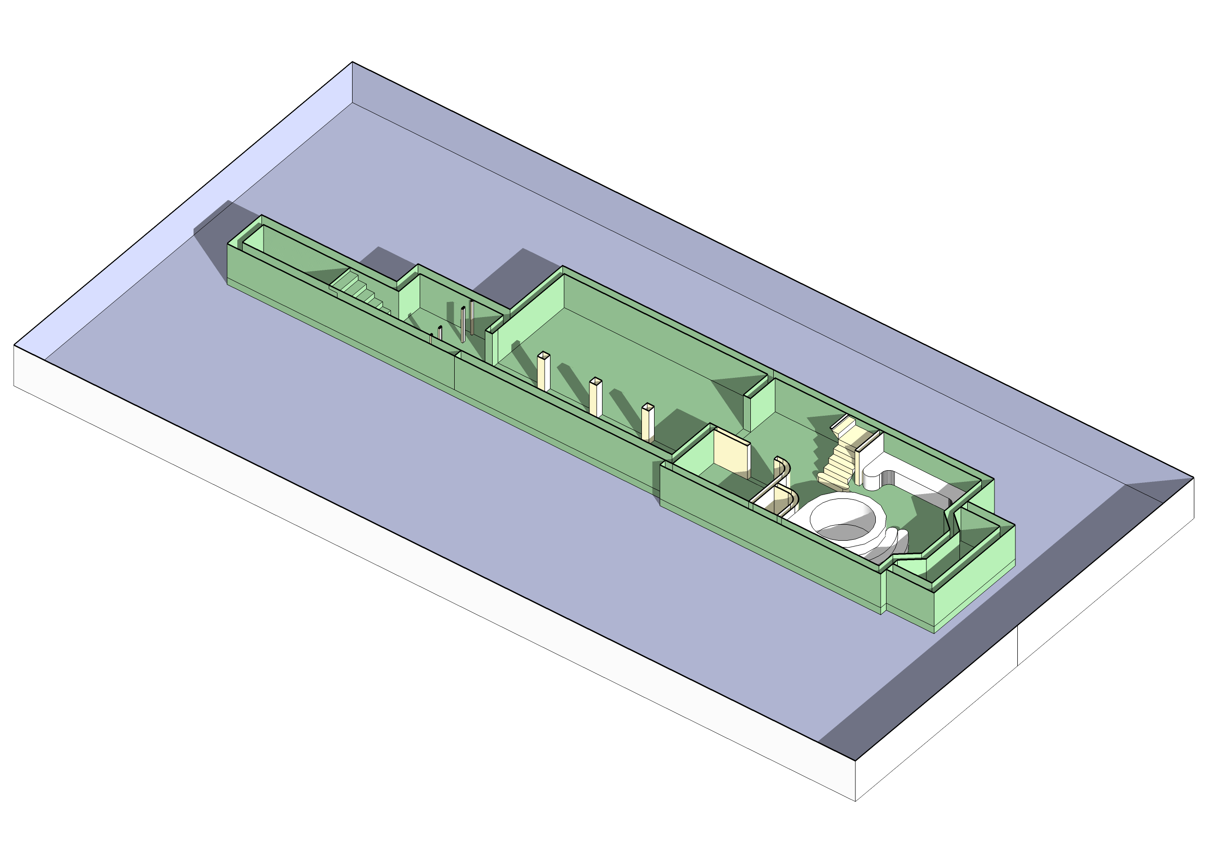 Plan' showing basement extension proposal